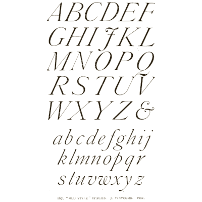 Old style italic alphabet - Alphabets Old and New - 1910