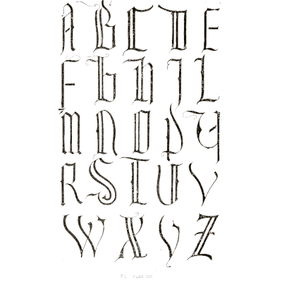 Narrow gothic capitals - Alphabets Old and New - 1910