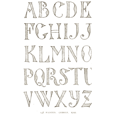 Pencil gothic capitals - Alphabets Old and New - 1910