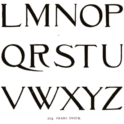 Franz stuck roman capitals - Alphabets Old and New - 1910