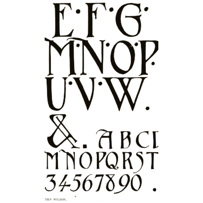 Dotted capitals and numerals - Alphabets Old and New - 1910