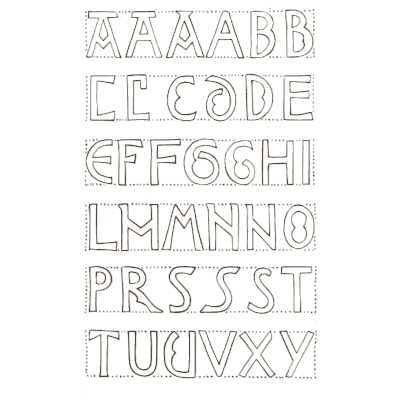 Framed capitals with variants - Alphabets Old and New - 1910