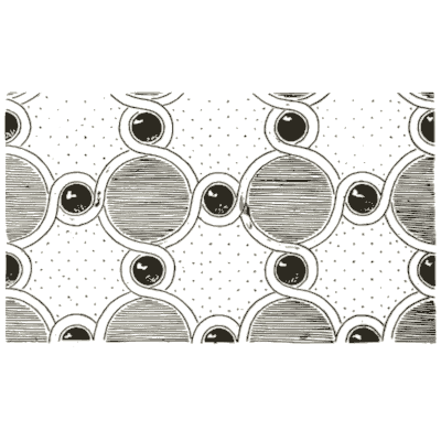 Spotted disc repeat on hatched ground - Pattern Design: A Book for Students - 1903