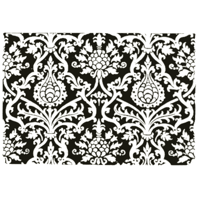 Floral damask repeat on black - Pattern Design: A Book for Students - 1903