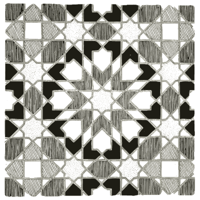 Star and square geometric tile - Pattern Design: A Book for Students - 1903