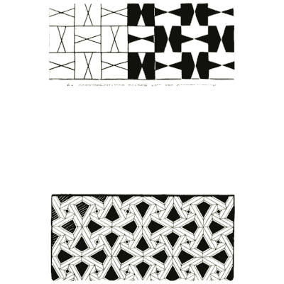 Counterchange tile patterns - Pattern Design: A Book for Students - 1903