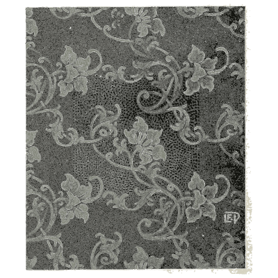 Scrolling flower on stippled ground - Pattern Design: A Book for Students - 1903