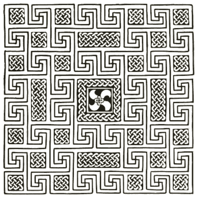 Fret and plait square - Pattern Design: A Book for Students - 1903
