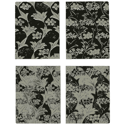 Four dark floral panels - Pattern Design: A Book for Students - 1903