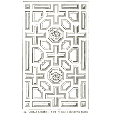 Cross and octagon ceiling panel - Pattern Design: A Book for Students - 1903