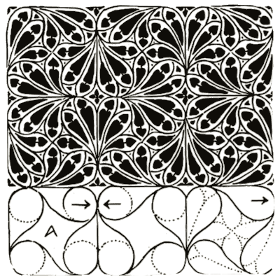 Fan and scroll repeat with layout - Pattern Design: A Book for Students - 1903