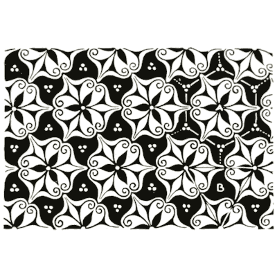 Star and trefoil tessellation - Pattern Design: A Book for Students - 1903