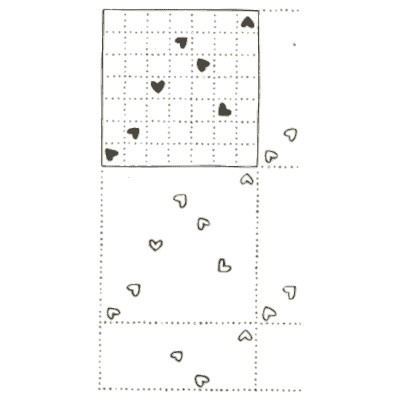 Scattered heart grid diagram - Pattern Design: A Book for Students - 1903