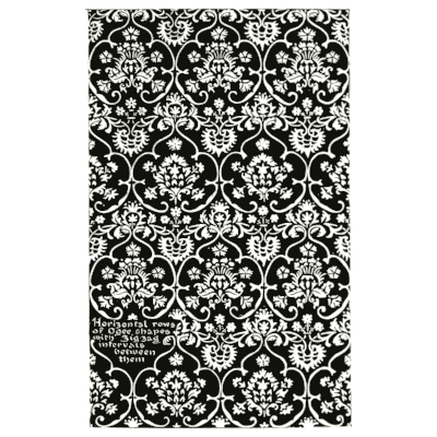 Small damask on black - Pattern Design: A Book for Students - 1903