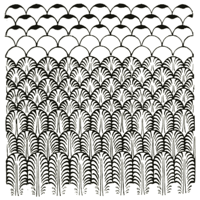 Imbricated palmette scale pattern - Pattern Design: A Book for Students - 1903