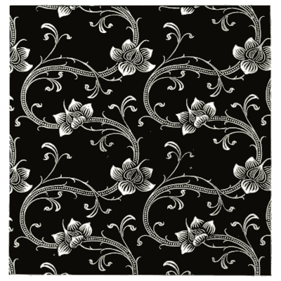 Scrolling flower vine on black - Pattern Design: A Book for Students - 1903