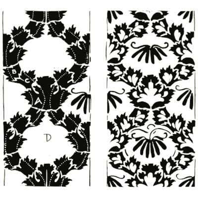 Leaf wreath silhouettes - Pattern Design: A Book for Students - 1903