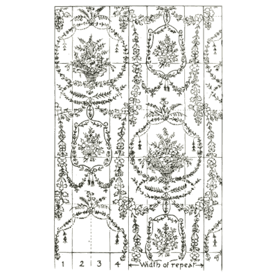 Swag and vase repeat layout - Pattern Design: A Book for Students - 1903