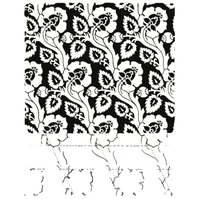 Floral stripe with outline development - Pattern Design: A Book for Students - 1903