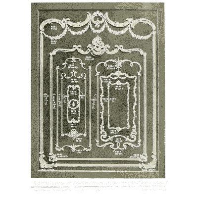 Cast rococo door panels - Illustrated Catalogue of Period Ornaments - 1924