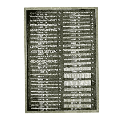 Sheet of small moulding runs - Illustrated Catalogue of Period Ornaments - 1924