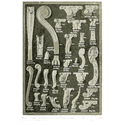 Sheet of console brackets - Illustrated Catalogue of Period Ornaments - 1924