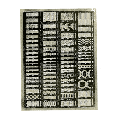Sheet of banded moulding samples - Illustrated Catalogue of Period Ornaments - 1924