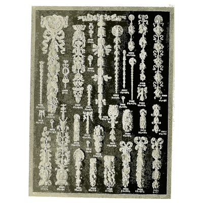 Sheet of pilaster strips - Illustrated Catalogue of Period Ornaments - 1924