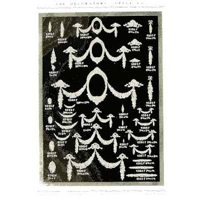 Sheet of draped garlands - Illustrated Catalogue of Period Ornaments - 1924