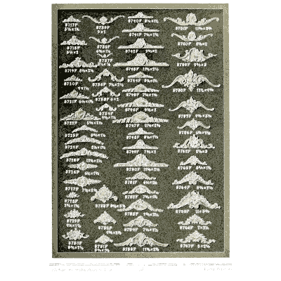 Sheet of shell fan crests - Illustrated Catalogue of Period Ornaments - 1924