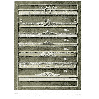 Sheet of banded rails - Illustrated Catalogue of Period Ornaments - 1924
