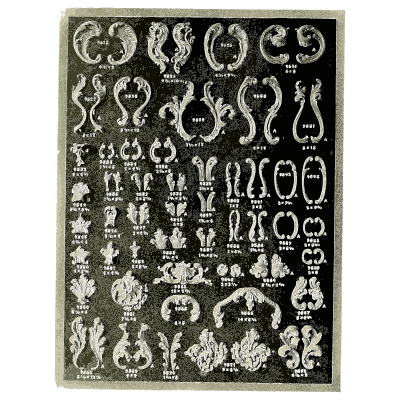 Sheet of scrolled brackets - Illustrated Catalogue of Period Ornaments - 1924