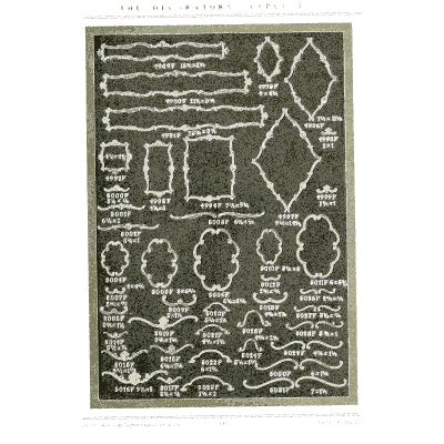Sheet of diamond and shaped frames - Illustrated Catalogue of Period Ornaments - 1924