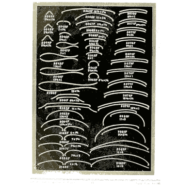 Sheet of curved swag arcs - Illustrated Catalogue of Period Ornaments - 1924