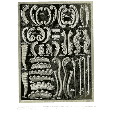 Sheet of volute brackets - Illustrated Catalogue of Period Ornaments - 1924