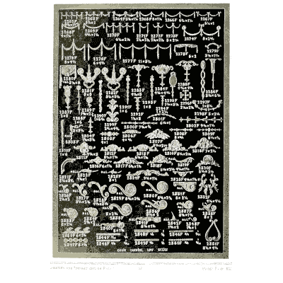 Sheet of small crests and swags - Illustrated Catalogue of Period Ornaments - 1924