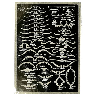 Sheet of leaf ropes and swags - Illustrated Catalogue of Period Ornaments - 1924