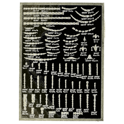 Sheet of thin swags and strips - Illustrated Catalogue of Period Ornaments - 1924