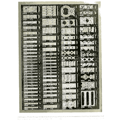 Sheet of moulding and boss columns - Illustrated Catalogue of Period Ornaments - 1924