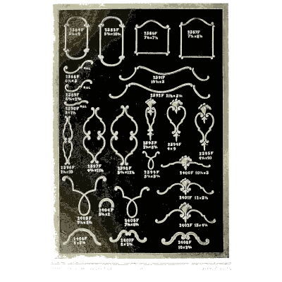 Sheet of chain drops and panels - Illustrated Catalogue of Period Ornaments - 1924