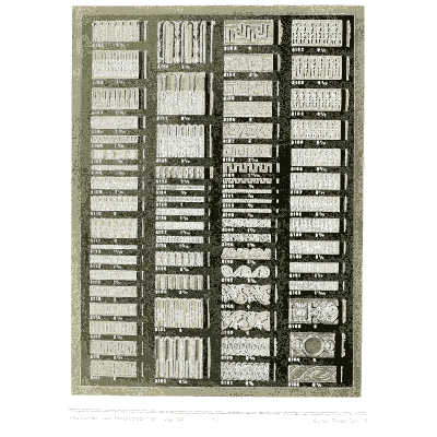 Sheet of banded moulding columns - Illustrated Catalogue of Period Ornaments - 1924
