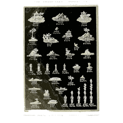 Sheet of shell fans and drops - Illustrated Catalogue of Period Ornaments - 1924