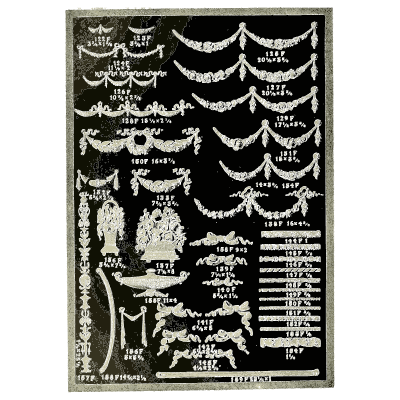 Sheet of swag rows - Illustrated Catalogue of Period Ornaments - 1924
