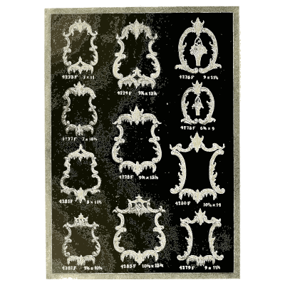 Sheet of cartouche frames - Illustrated Catalogue of Period Ornaments - 1924