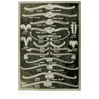 Sheet of curved ropes and swags - Illustrated Catalogue of Period Ornaments - 1924