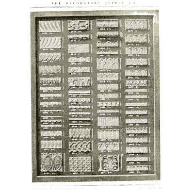 Sheet of enriched moulding blocks - Illustrated Catalogue of Period Ornaments - 1924