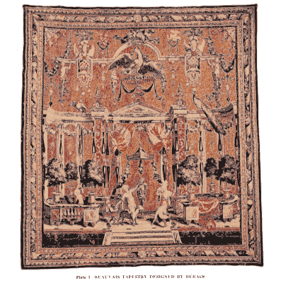 Printed panel with figures under arches - Decorative Textiles - 1918