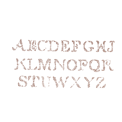 Outline capital alphabet 01 - The Embroiderer's Book of Design - 1891