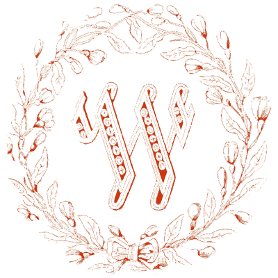 Monogram in a leafy wreath - The Embroiderer's Book of Design - 1891