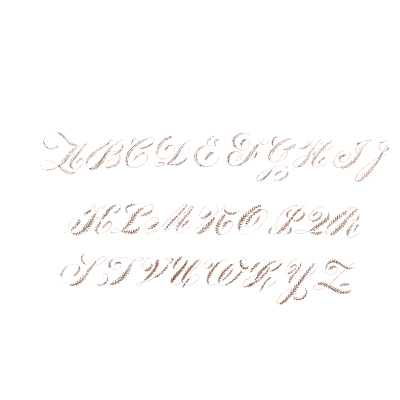 Sloping script alphabet - The Embroiderer's Book of Design - 1891